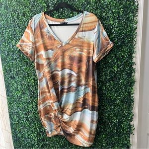 Marble T-shirt Dress 1XL